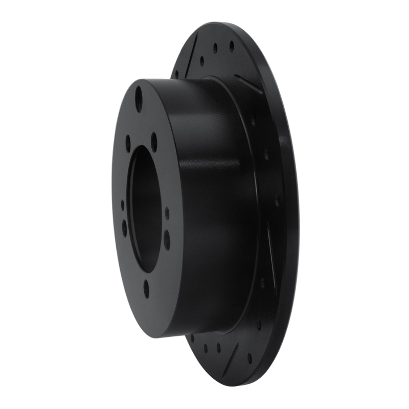 Chrysler Sebring Brake Rotor (1) - Rear Left - R1 Concepts - Drilled & Slotted - Black - `94-`07